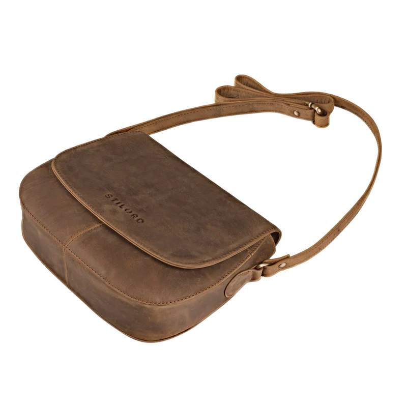 "Savannah" Umhängetasche Damen Leder kleine Echtleder Handtasche
