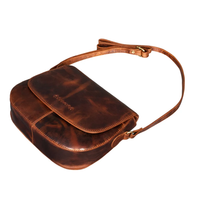 "Savannah" Umhängetasche Damen Leder kleine Echtleder Handtasche