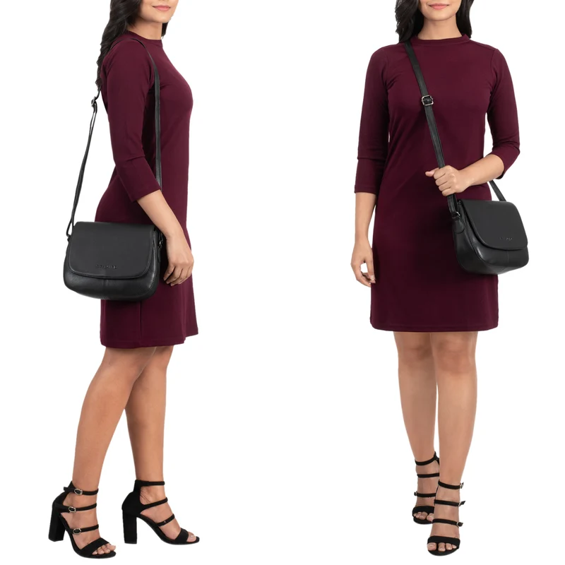 "Savannah" Umhängetasche Damen Leder kleine Echtleder Handtasche
