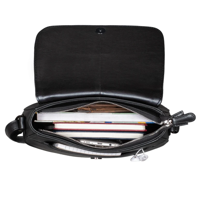 "Savannah" Umhängetasche Damen Leder kleine Echtleder Handtasche
