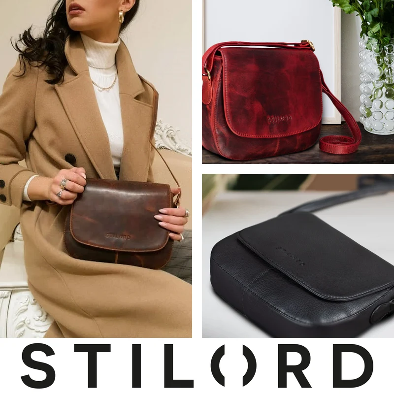 "Savannah" Umhängetasche Damen Leder kleine Echtleder Handtasche