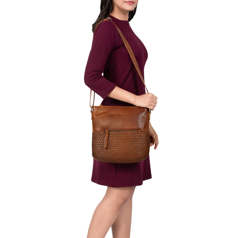 "Liz" Damentasche geflochtenes Leder