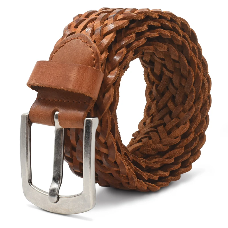 "Arin" Flechtgürtel Leder 40 mm