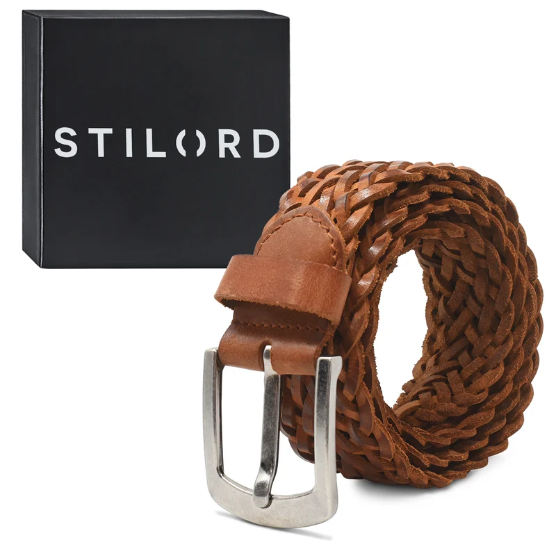 "Arin" Flechtgürtel Leder 40 mm
