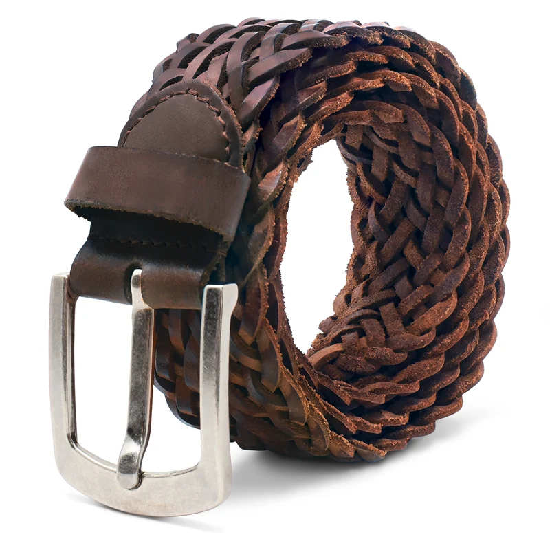 "Arin" Flechtgürtel Leder 40 mm