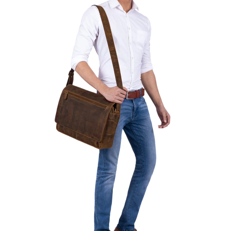 "Jan" 15,6 Zoll Laptoptasche Leder