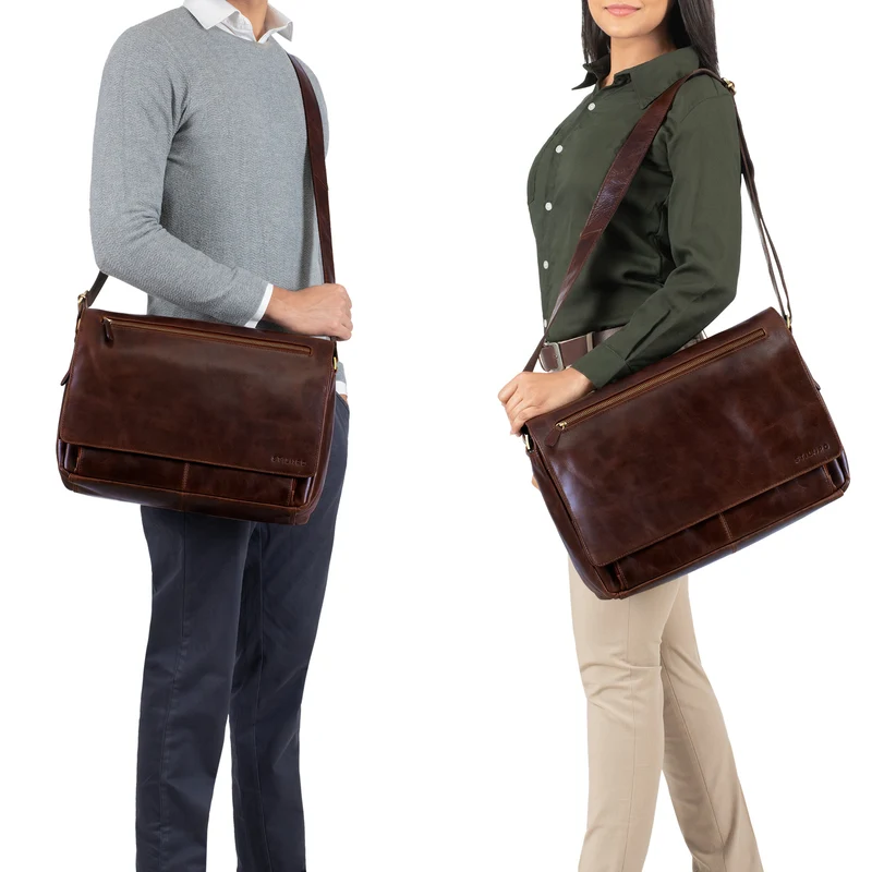 "Jan" 15,6 Zoll Laptoptasche Leder