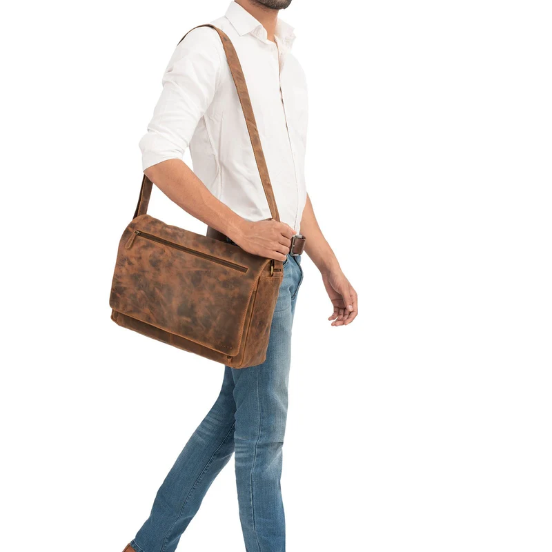 "Jan" 15,6 Zoll Laptoptasche Leder