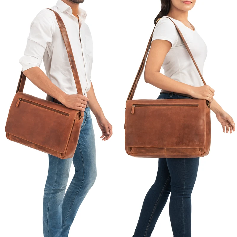 "Jan" 15,6 Zoll Laptoptasche Leder