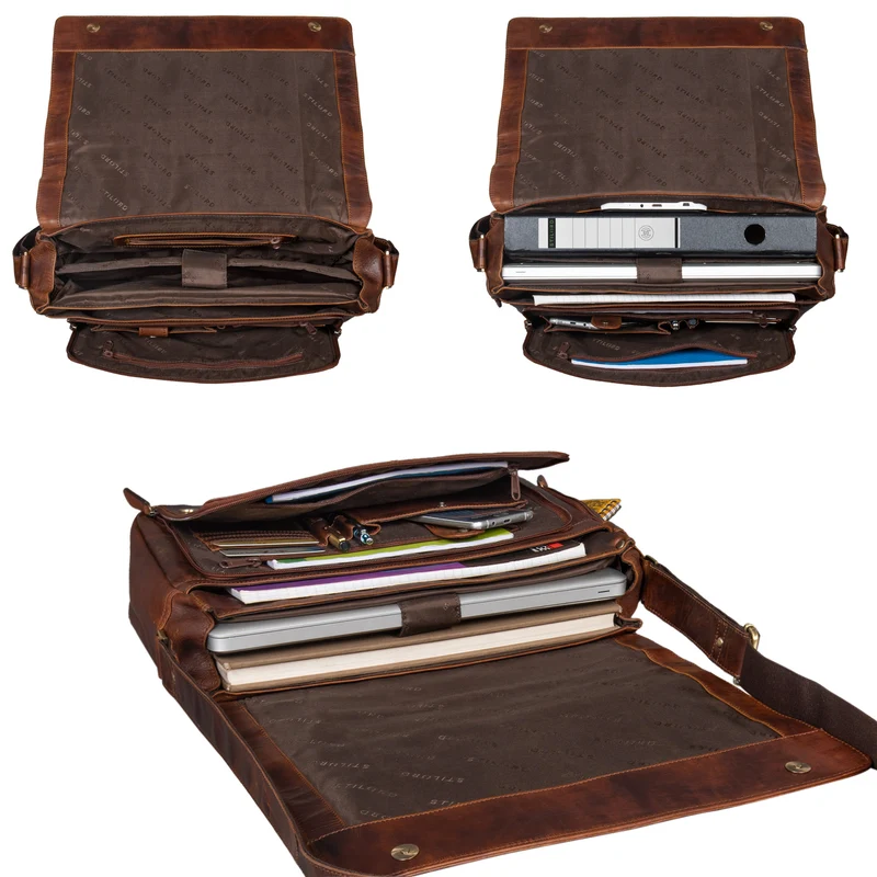 "Jan" 15,6 Zoll Laptoptasche Leder