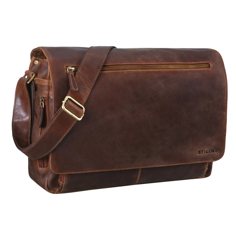 "Jan" 15,6 Zoll Laptoptasche Leder