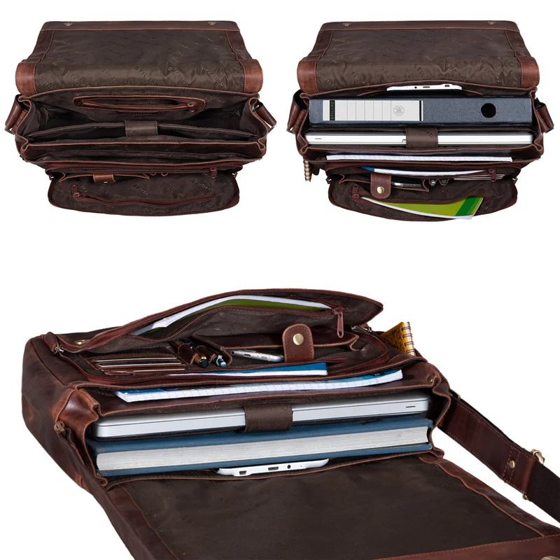 "Jan" 15,6 Zoll Laptoptasche Leder