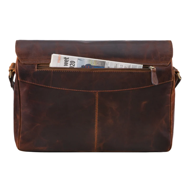 "Jan" 15,6 Zoll Laptoptasche Leder