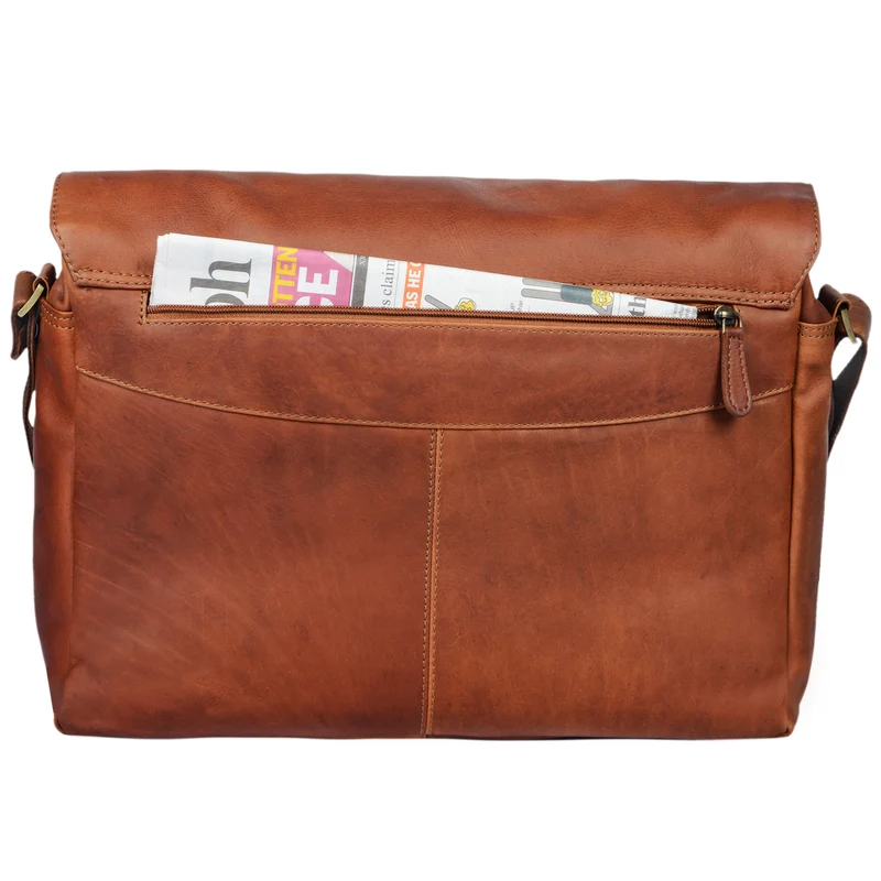 "Marvin" Umhängetasche Leder Groß 15.6 Zoll Laptoptasche