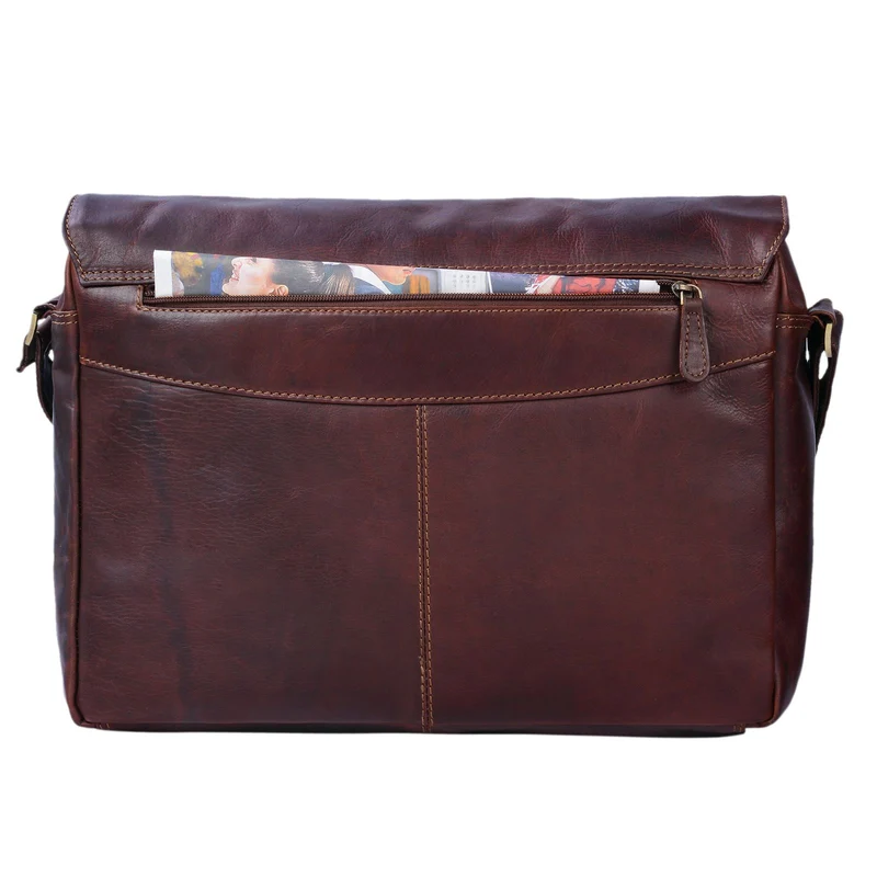 "Marvin" Umhängetasche Leder Groß 15.6 Zoll Laptoptasche