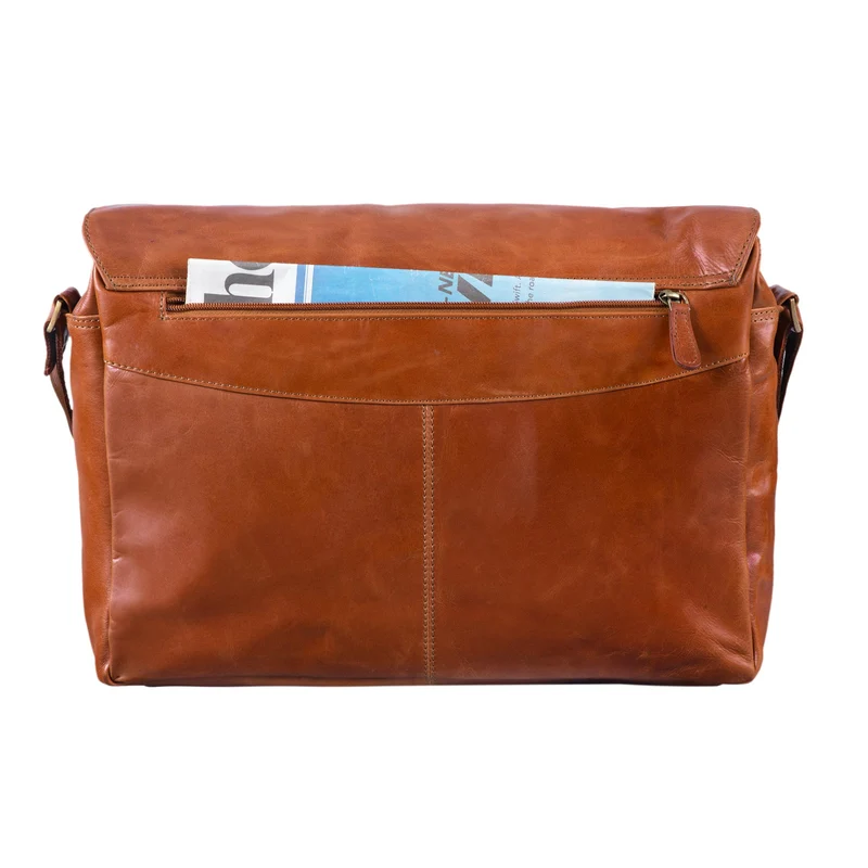 "Marvin" Umhängetasche Leder Groß 15.6 Zoll Laptoptasche
