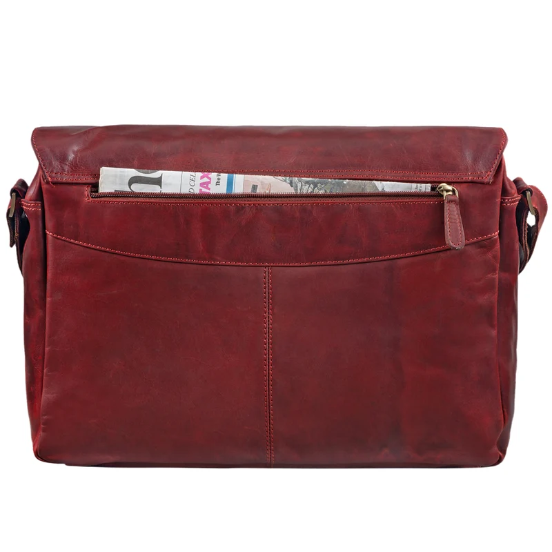 "Marvin" Umhängetasche Leder Groß 15.6 Zoll Laptoptasche