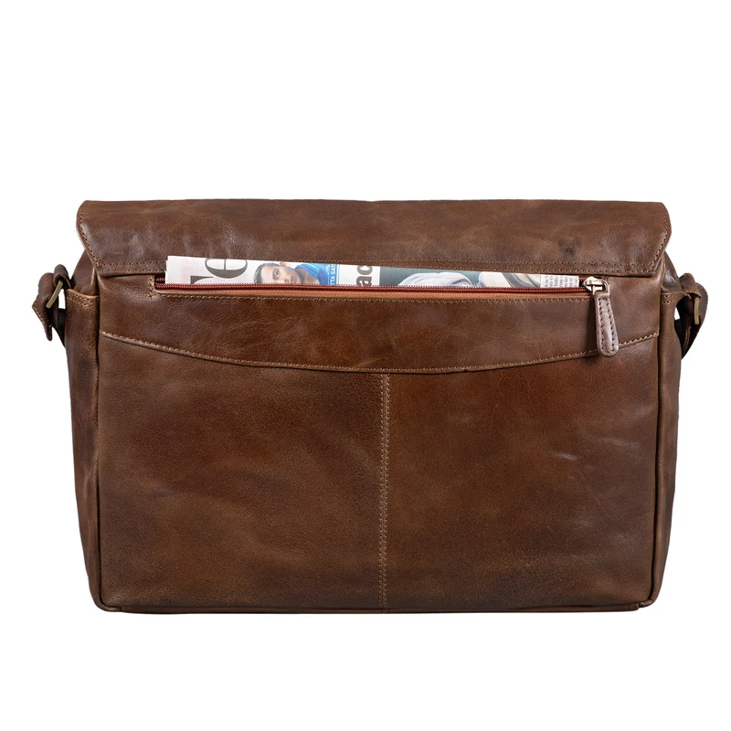"Marvin" Umhängetasche Leder Groß 15.6 Zoll Laptoptasche