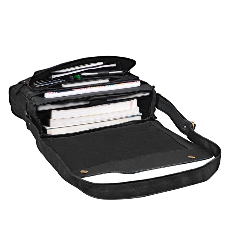 "Marvin" Umhängetasche Leder Groß 15.6 Zoll Laptoptasche