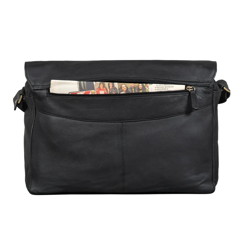 "Marvin" Umhängetasche Leder Groß 15.6 Zoll Laptoptasche