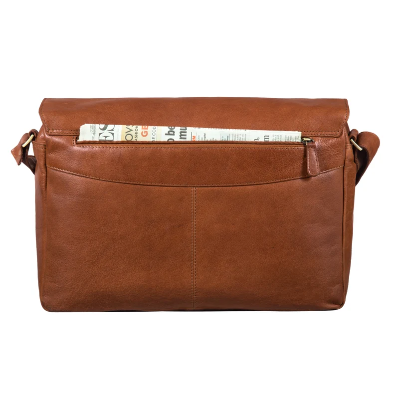 "Marvin" Umhängetasche Leder Groß 15.6 Zoll Laptoptasche