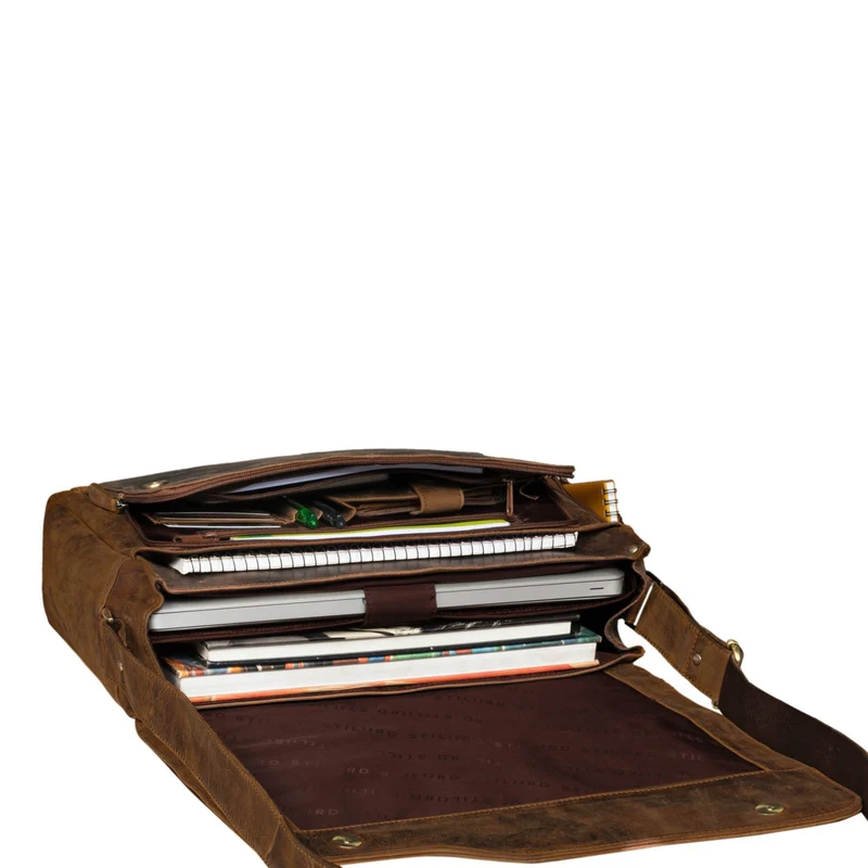 "Marvin" Umhängetasche Leder Groß 15.6 Zoll Laptoptasche