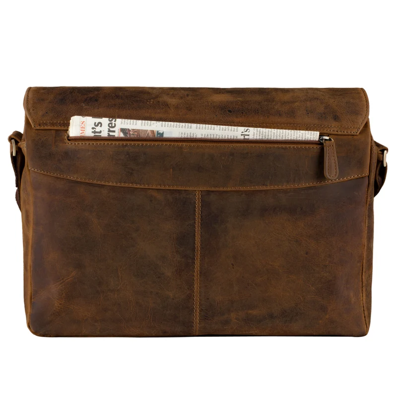 "Marvin" Umhängetasche Leder Groß 15.6 Zoll Laptoptasche