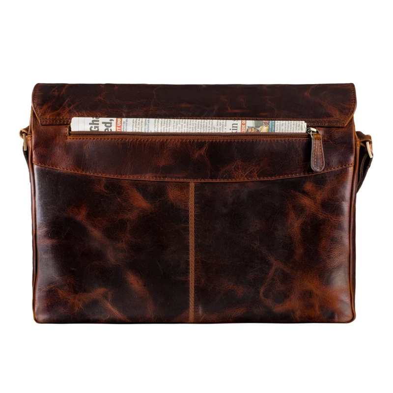 "Marvin" Umhängetasche Leder Groß 15.6 Zoll Laptoptasche