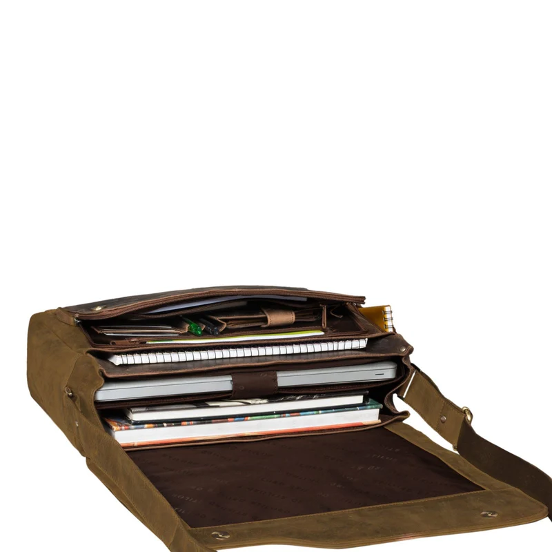 "Marvin" Umhängetasche Leder Groß 15.6 Zoll Laptoptasche