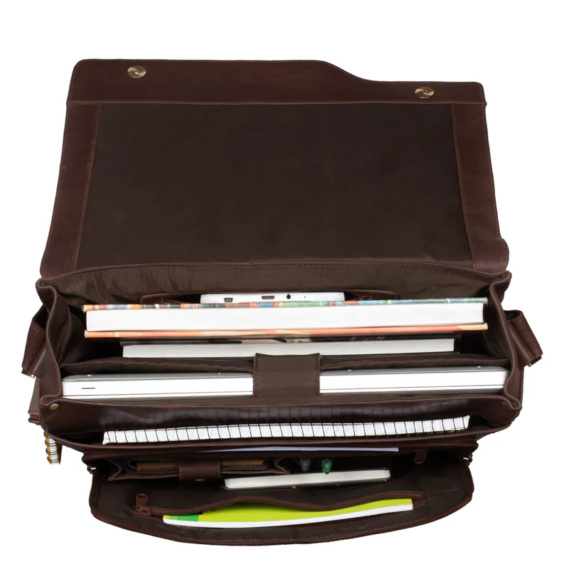 "Marvin" Umhängetasche Leder Groß 15.6 Zoll Laptoptasche