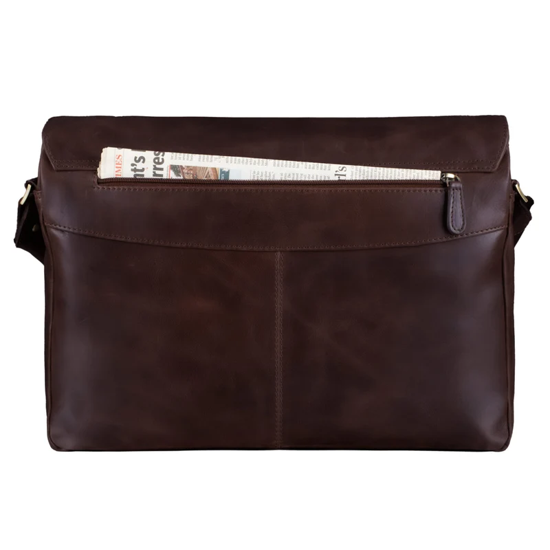 "Marvin" Umhängetasche Leder Groß 15.6 Zoll Laptoptasche