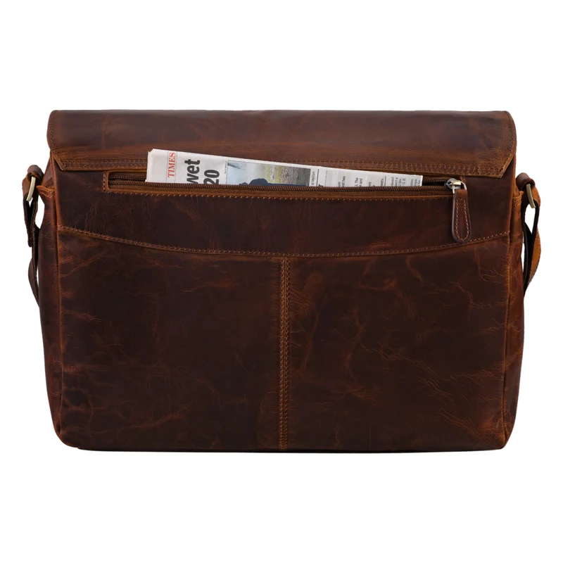 "Marvin" Umhängetasche Leder Groß 15.6 Zoll Laptoptasche