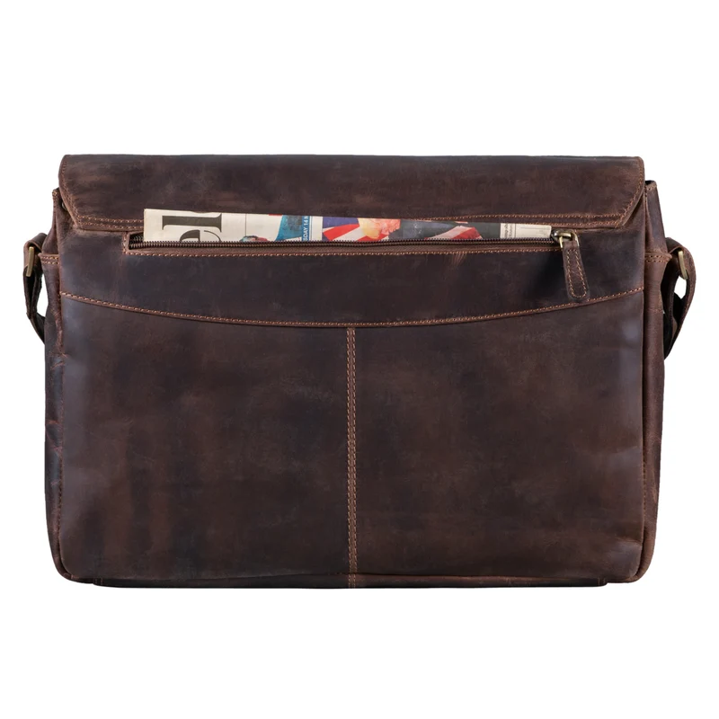 "Marvin" Umhängetasche Leder Groß 15.6 Zoll Laptoptasche