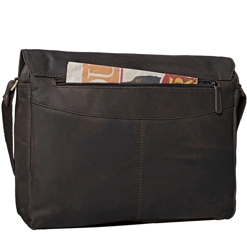 B-WARE "Lonzo" Vintage Umhängetasche echtes Büffel-Leder