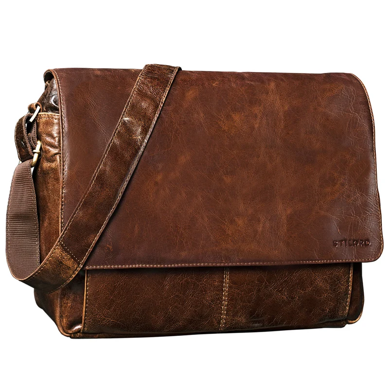 B-WARE "Lonzo" Vintage Umhängetasche echtes Büffel-Leder