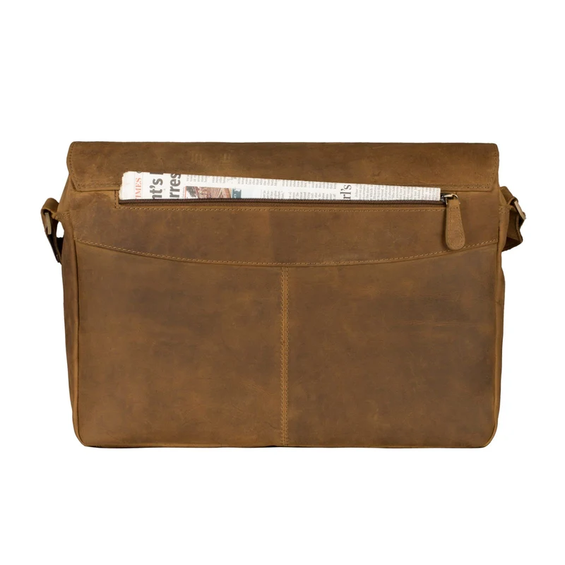 B-WARE "Lonzo" Vintage Umhängetasche echtes Büffel-Leder