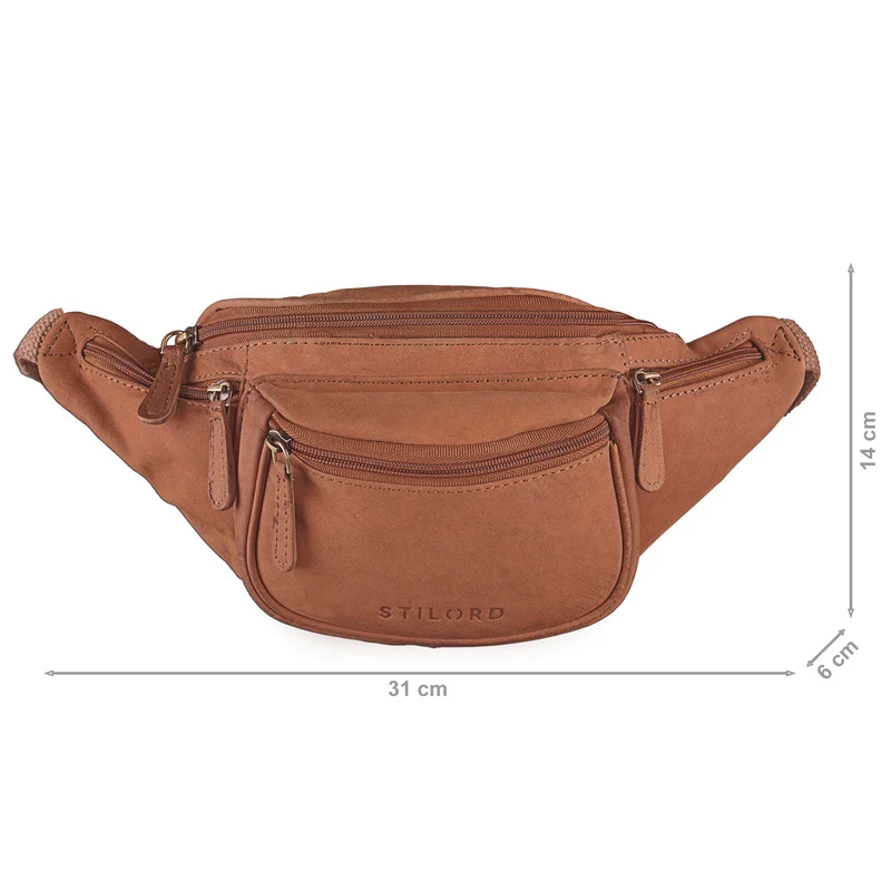 "Eliah" Vintage Gürteltasche Leder für Damen und Herren