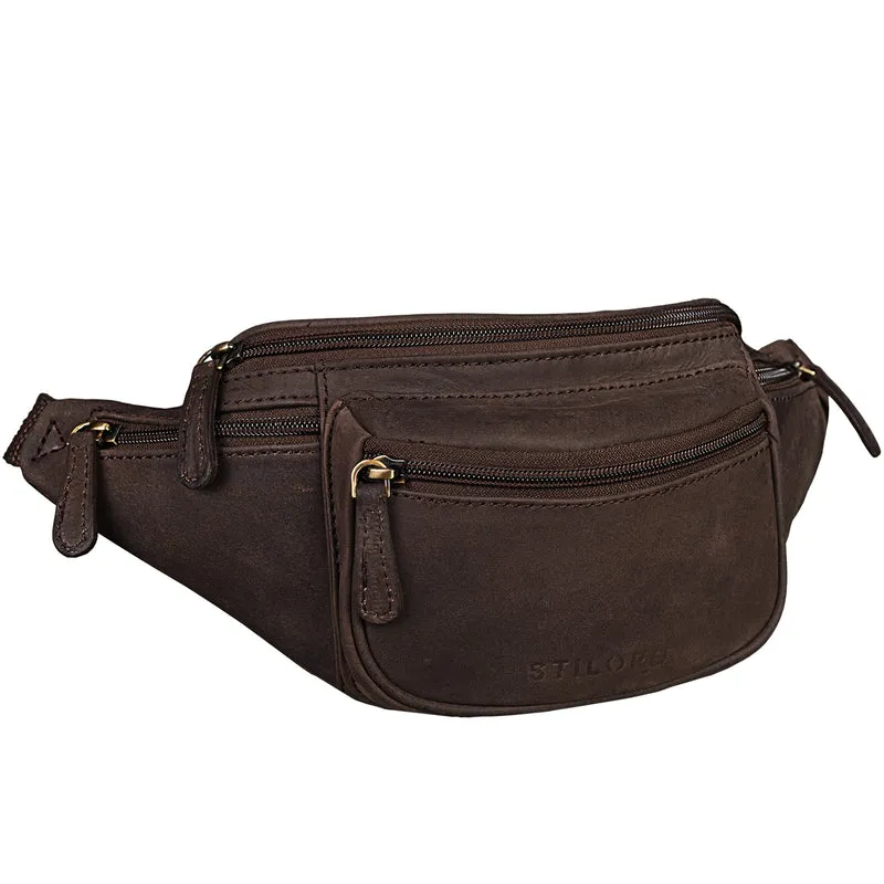 "Eliah" Vintage Gürteltasche Leder für Damen und Herren