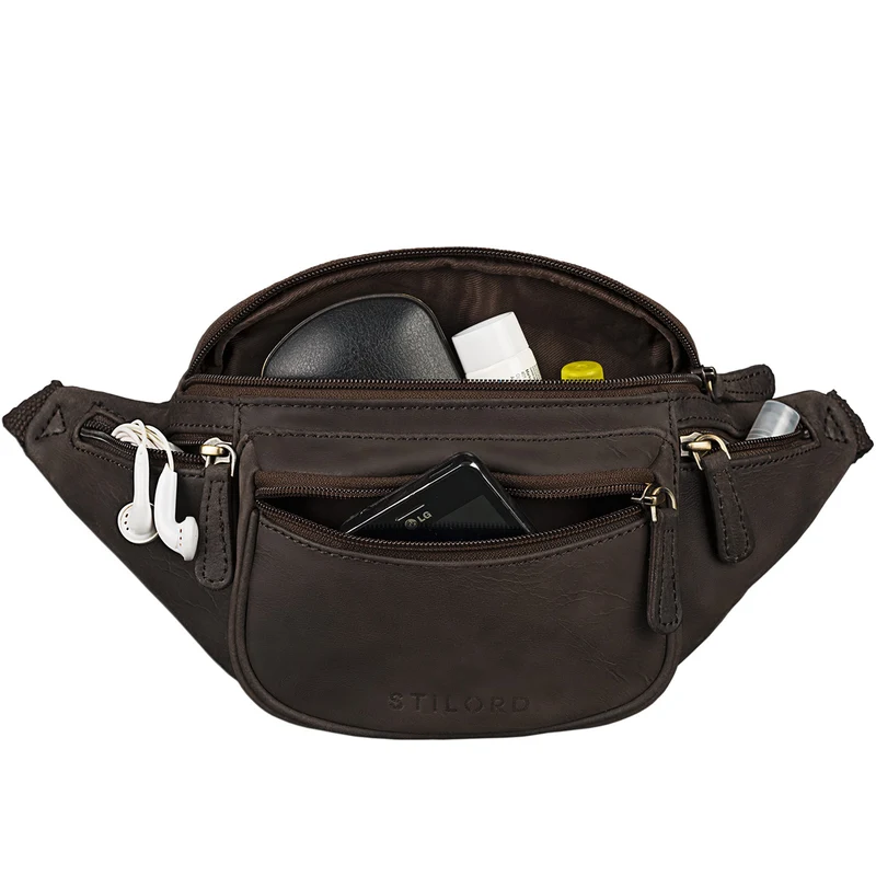 "Eliah" Vintage Gürteltasche Leder für Damen und Herren