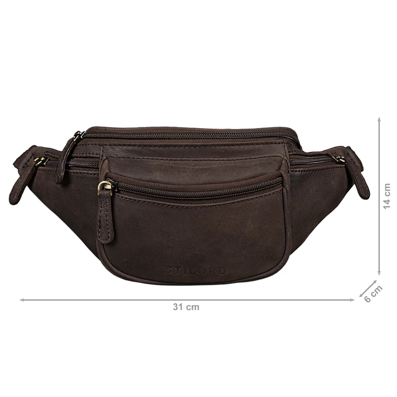 "Eliah" Vintage Gürteltasche Leder für Damen und Herren