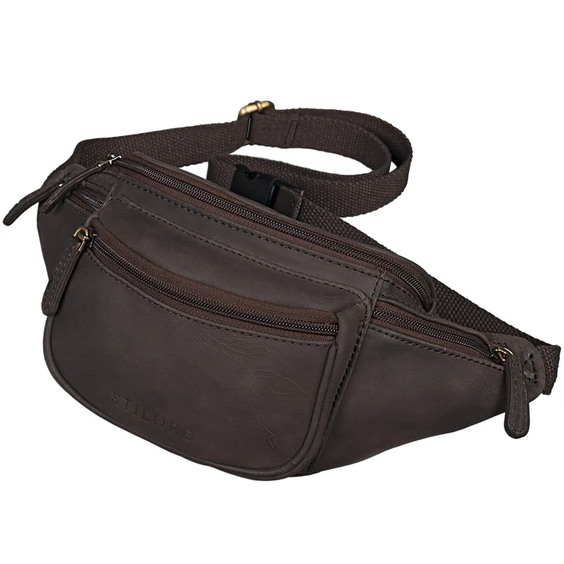 "Eliah" Vintage Gürteltasche Leder für Damen und Herren