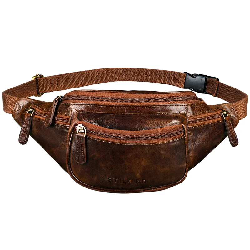 "Eliah" Vintage Gürteltasche Leder für Damen und Herren