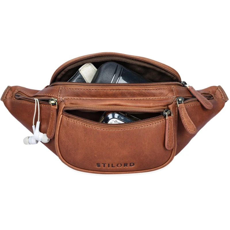 "Eliah" Vintage Gürteltasche Leder für Damen und Herren