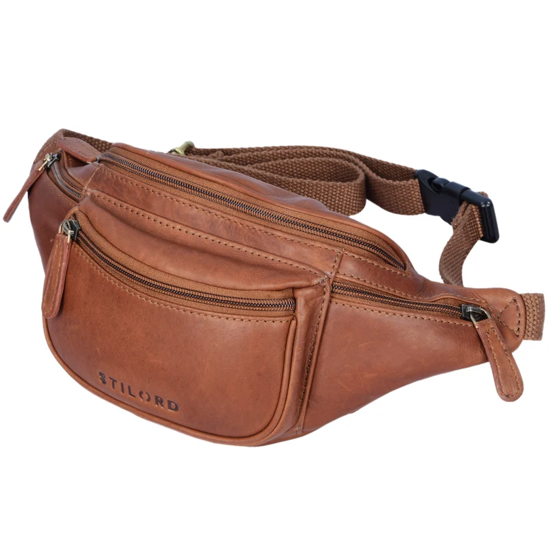 "Eliah" Vintage Gürteltasche Leder für Damen und Herren