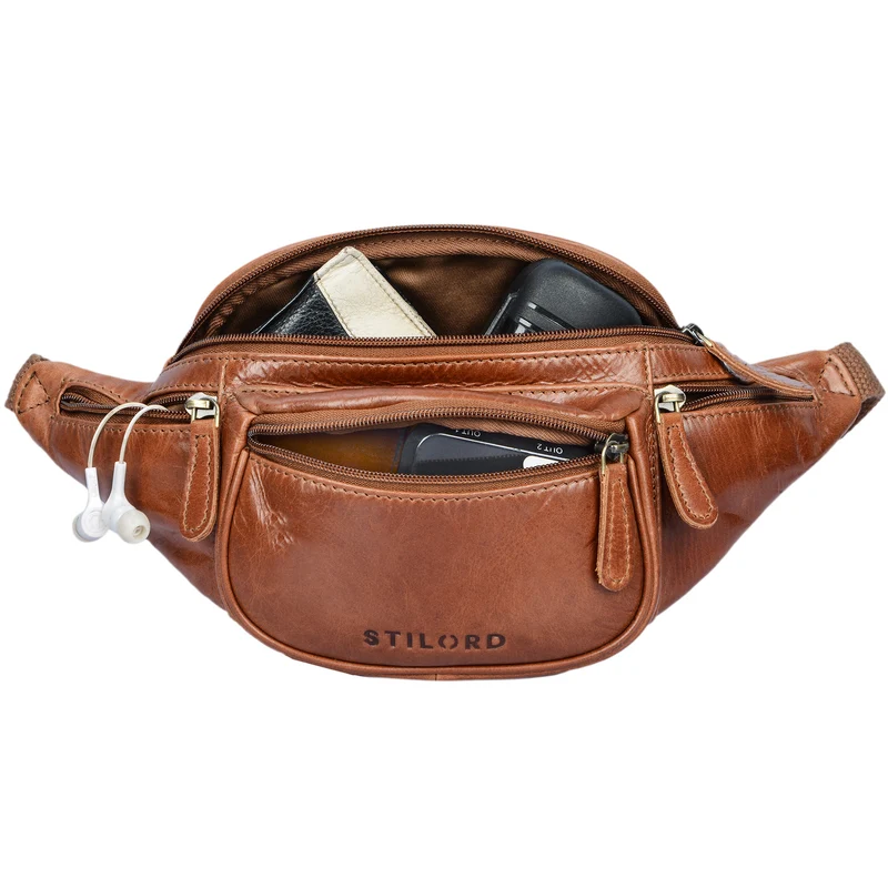 "Eliah" Vintage Gürteltasche Leder für Damen und Herren