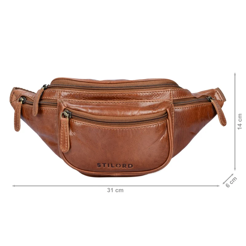 "Eliah" Vintage Gürteltasche Leder für Damen und Herren