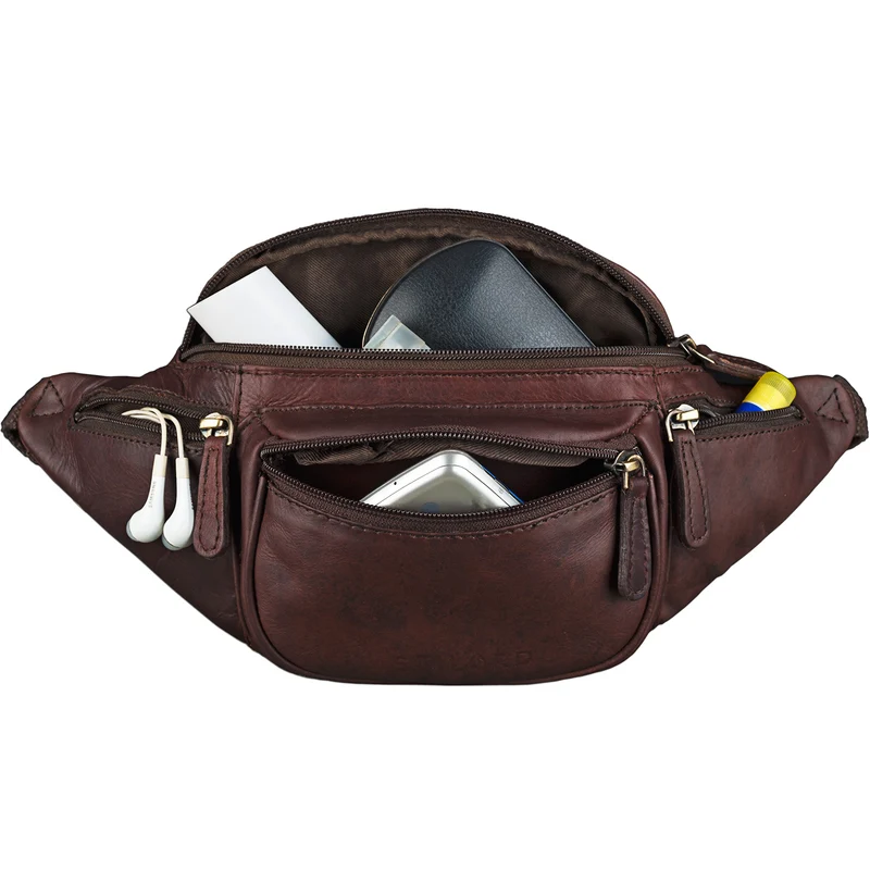 "Eliah" Vintage Gürteltasche Leder für Damen und Herren