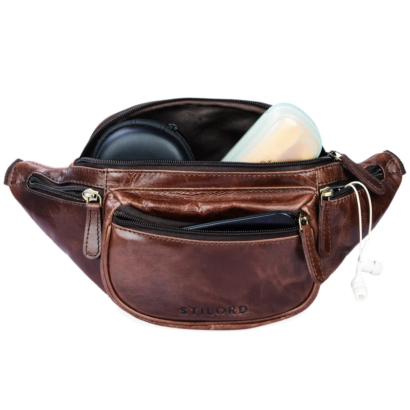 "Eliah" Vintage Gürteltasche Leder für Damen und Herren