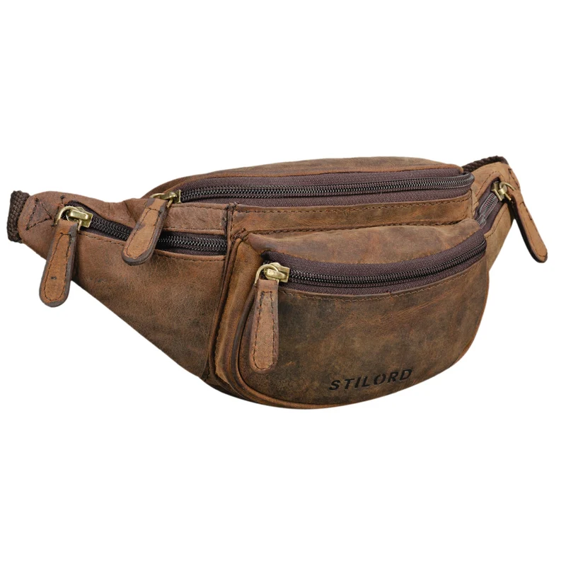 "Eliah" Vintage Gürteltasche Leder für Damen und Herren