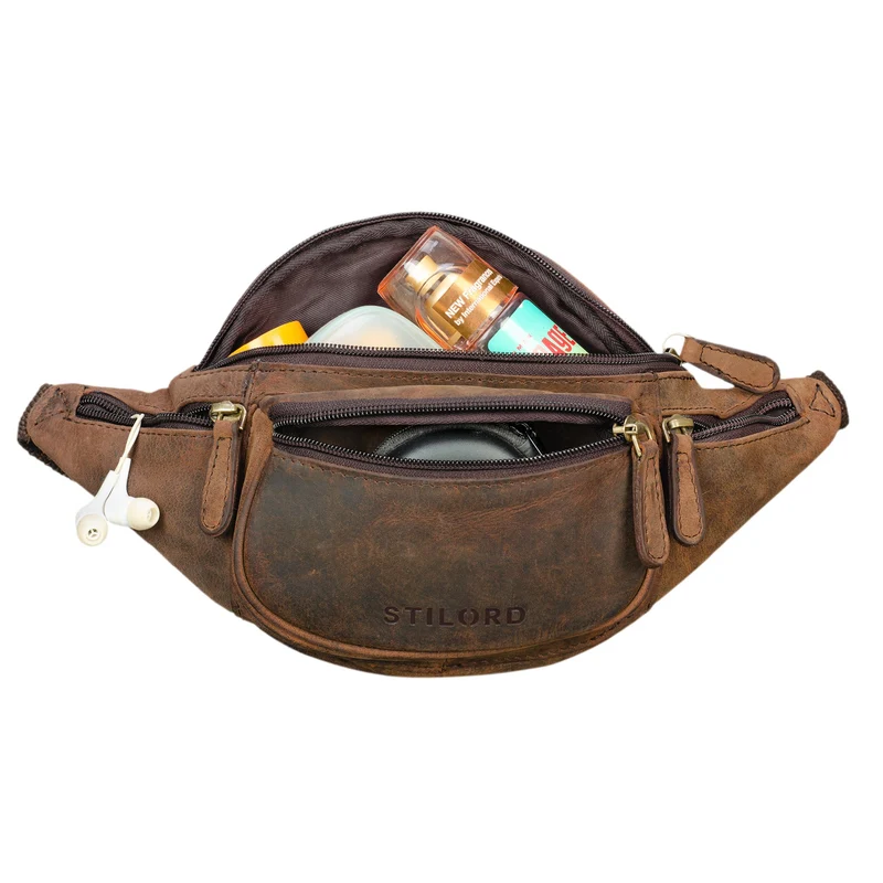 "Eliah" Vintage Gürteltasche Leder für Damen und Herren